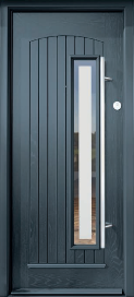 Modern high-security door with reinforced frame and stylish finish for enhanced home safety