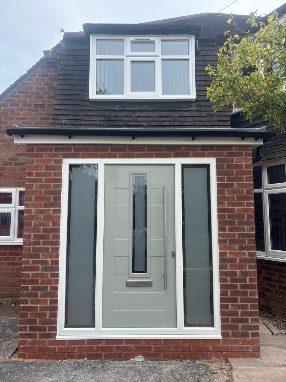 High security entrance door with upgraded locking hardware