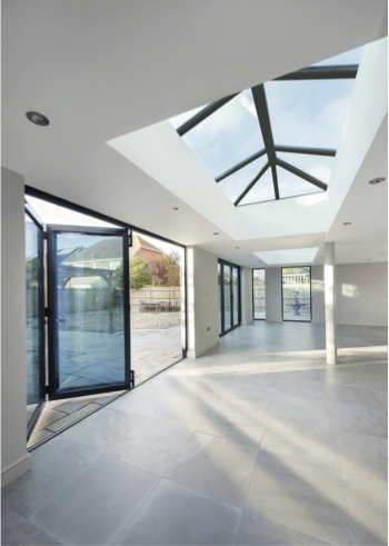 Roof lantern configuration options: 2-way, 3-way, 4-way, and contemporary no-ridge style, with maximum sizes