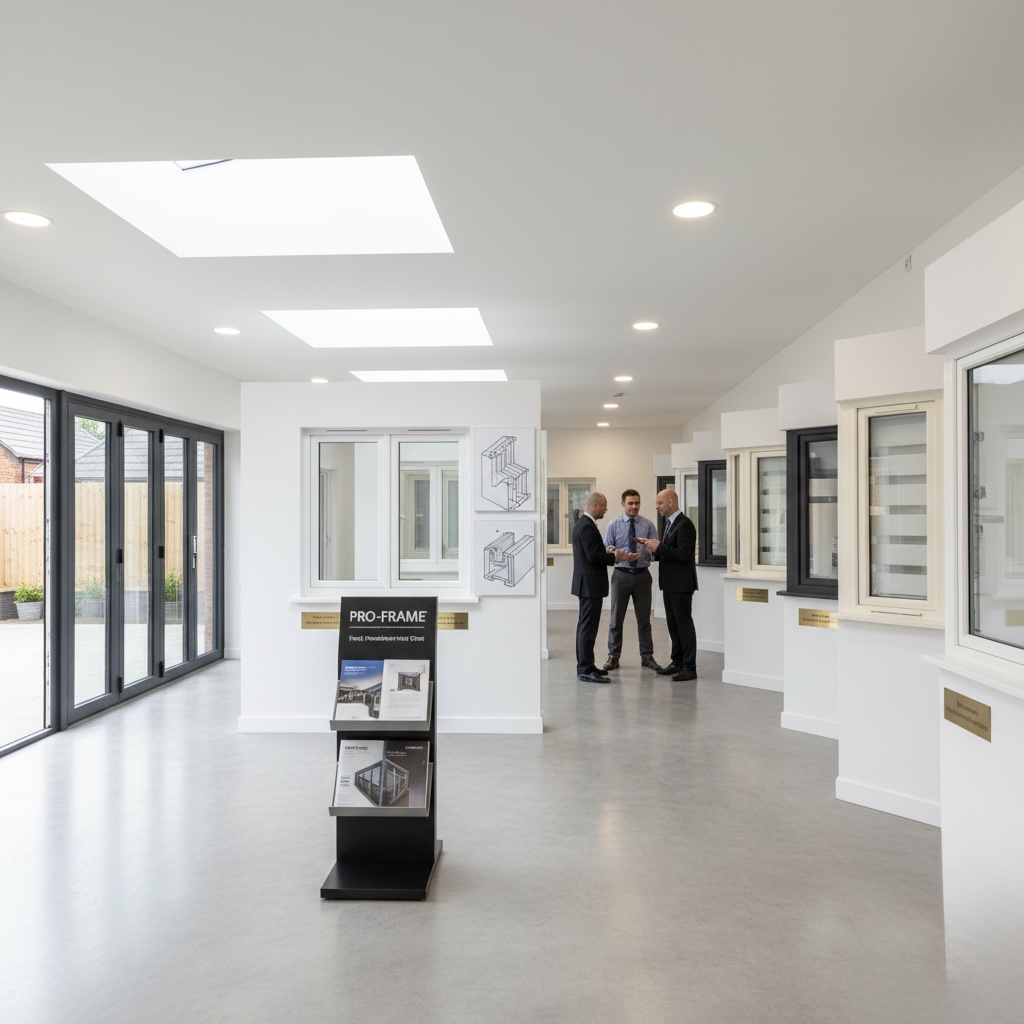 Range of uPVC and composite doors displayed for trade enquiries